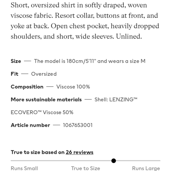 🆕️ NWT H&M Oversized Resort Shirt in 'White' - Picture 8 of 8